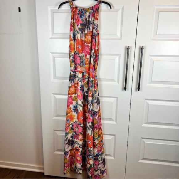 Maggy London Woman Plus Size 20W Floral Print Sleeveless Maxi Dress Multicolor - Picture 2 of 9